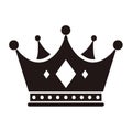 Royal crown illustration with geometric and elegant design elements Royalty Free Stock Photo