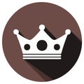 Royal Crown Illustration on a Round Background Royalty Free Stock Photo