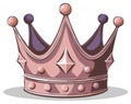 Royal crown illustration with a simple and elegant design, vector graphic Royalty Free Stock Photo