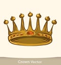 Royal Crown isolated on white background. Vector