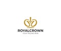 Royal Crown Logo Template. Diadem Vector Design