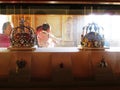 Royal crown in the Louvre Museum in Paris, France