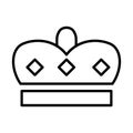 Royal crown of prince line style icon