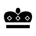 Royal crown of prince silhouette style icon