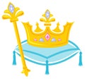 Royal Crown and Scepter/eps Royalty Free Stock Photo