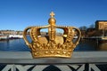 Royal Crown in Stockholm Royalty Free Stock Photo