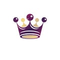 Royal Crown vector illustration. Heraldic design element. Retro Royalty Free Stock Photo