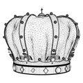 Royal Crown Vector. Illustration Isolated On White Background. Royalty Free Stock Photo