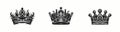 Royal crown in vintage isolated on white background. Vector isolated illustration Royalty Free Stock Photo