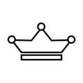Royal crown of viscount line style icon
