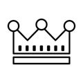 Royal crown of viscount line style icon