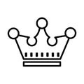 Royal crown of viscount line style icon