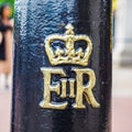 Royal cypher of the Queen in London (hdr)