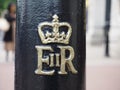 Royal cypher of the Queen in London