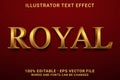 ROYAL 3d -Editable text effect Royalty Free Stock Photo