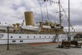 the royal danish ship at port in Nyborg, Denmark Royalty Free Stock Photo