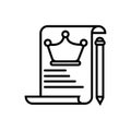Royal decree icon vector illustration