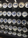 Royal Delft plates on display