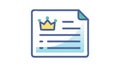 Royal Document Icon: Official & Exclusive Content, vector design Generative AI Royalty Free Stock Photo