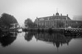 Royal Dutch Mint building Utrecht in black and white