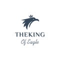 Royal eagle logo, Eagle with crown logo design