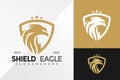 Royal Eagle Shield Logo Design Vector illustration template