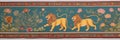 royal vintage indian lion miniature border and frame