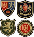 Royal emblem badge shield Royalty Free Stock Photo