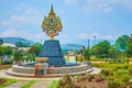 Royal Emblem in Rajapruek park, Chiang Mai, Thailan