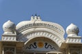 Royal emblem of Scindia Family painted on a dome of a entrance of garden