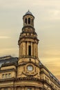 Royal Exchange Building Clock Tower in Manchester, UK Royalty Free Stock Photo