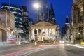 The Royal Exchange in the City of London, United Kingdom Royalty Free Stock Photo