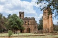 Royal Fasil Ghebbi palace, castle in Gondar, Ethiopia, cultural Heritage architecture Royalty Free Stock Photo