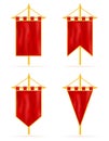 Royal flag realistic template empty blank stock vector illustration