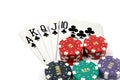 Royal Flush Clubs Royalty Free Stock Photo