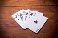 Royal Flush clubs Royalty Free Stock Photo