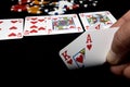 Royal flush, hold-em won Royalty Free Stock Photo