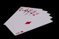 Royal flush. Playing cards isolated Royalty Free Stock Photo