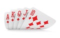Royal Flush Playing Cards Isolated Royalty Free Stock Photo
