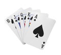 Royal Flush Playing Cards Isolated Royalty Free Stock Photo