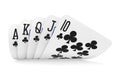 Royal Flush Playing Cards Isolated Royalty Free Stock Photo