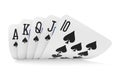 Royal Flush Playing Cards Isolated Royalty Free Stock Photo