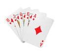 Royal Flush Playing Cards Isolated Royalty Free Stock Photo
