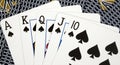 Royal Flush poker hand Royalty Free Stock Photo