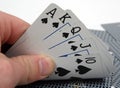 Royal Flush poker hand Royalty Free Stock Photo