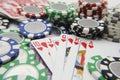 Royal flush poker hand Royalty Free Stock Photo