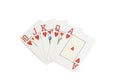 Royal Flush poker playing cards Royalty Free Stock Photo