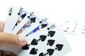 Royal flush of spade Royalty Free Stock Photo