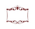 Royal frame.Vector illustration.Brown white. Royalty Free Stock Photo