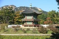 Royal Garden inside Gyeongbokgung Palace in Seoul, South Korea Royalty Free Stock Photo